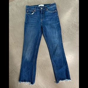 Zara jeans with frayed hem